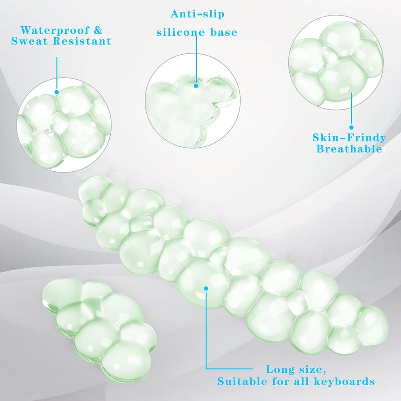 KEPUTAIER Gel Cloud Keyboard and Mouse Wrist Rest, Cute Wrist Support and Arm Support Keyboard Rest for Keyboard and Mouse Typing Pain Relief，Suitable for Office/Computer/Laptop/Gaming （Green） - Image 4